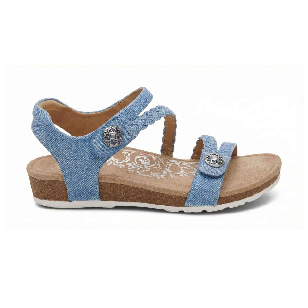 Jillian Braided Strap Sandal - Denim