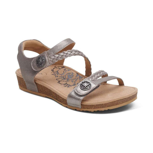 Jillian Braided Strap Sandal - Silver