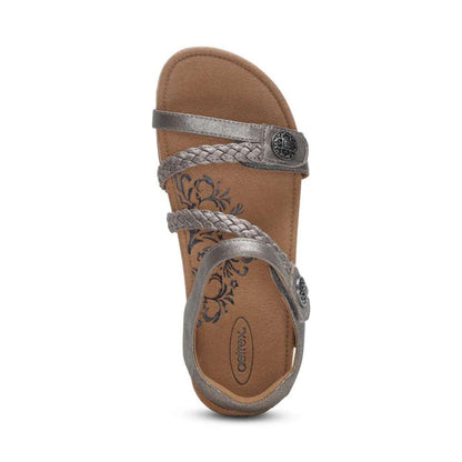 Jillian Braided Strap Sandal - Silver