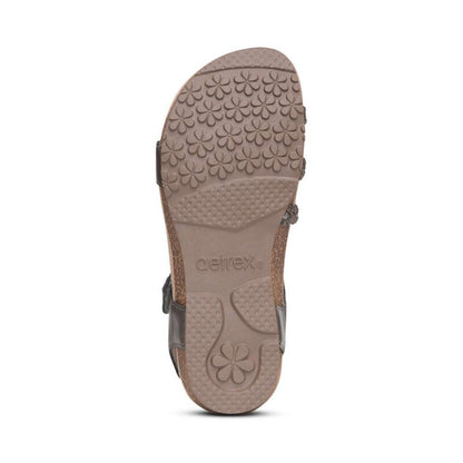 Jillian Braided Strap Sandal - Gunmetal