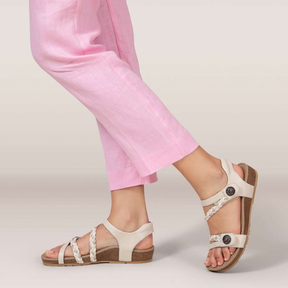 Jillian Braided Strap Sandal - Ivory