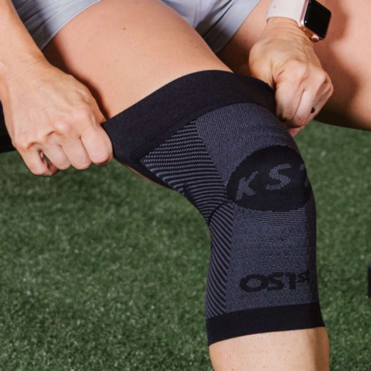 Lifestyle image for Knee Compression Sleeve Brace (KS7) - Black