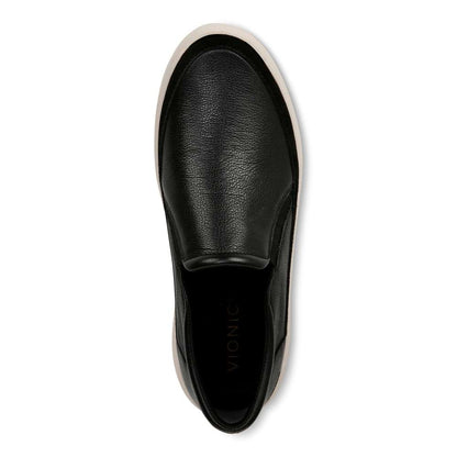 Kearny Platform Slip-On Casual Sneaker - Black Leather