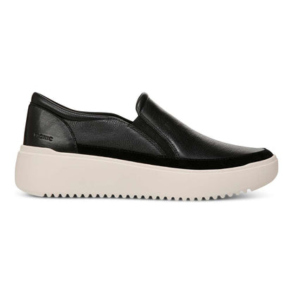 Kearny Platform Slip-On Casual Sneaker - Black Leather