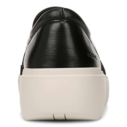 Kearny Platform Slip-On Casual Sneaker - Black Leather