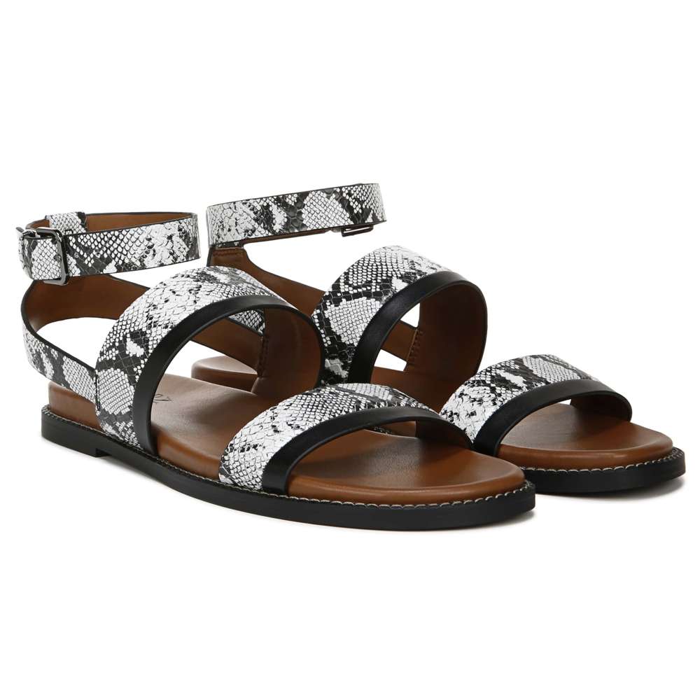 Kelsie Sandal - Black/White
