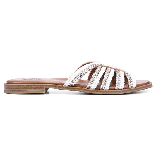 Lane Slide - White Multi