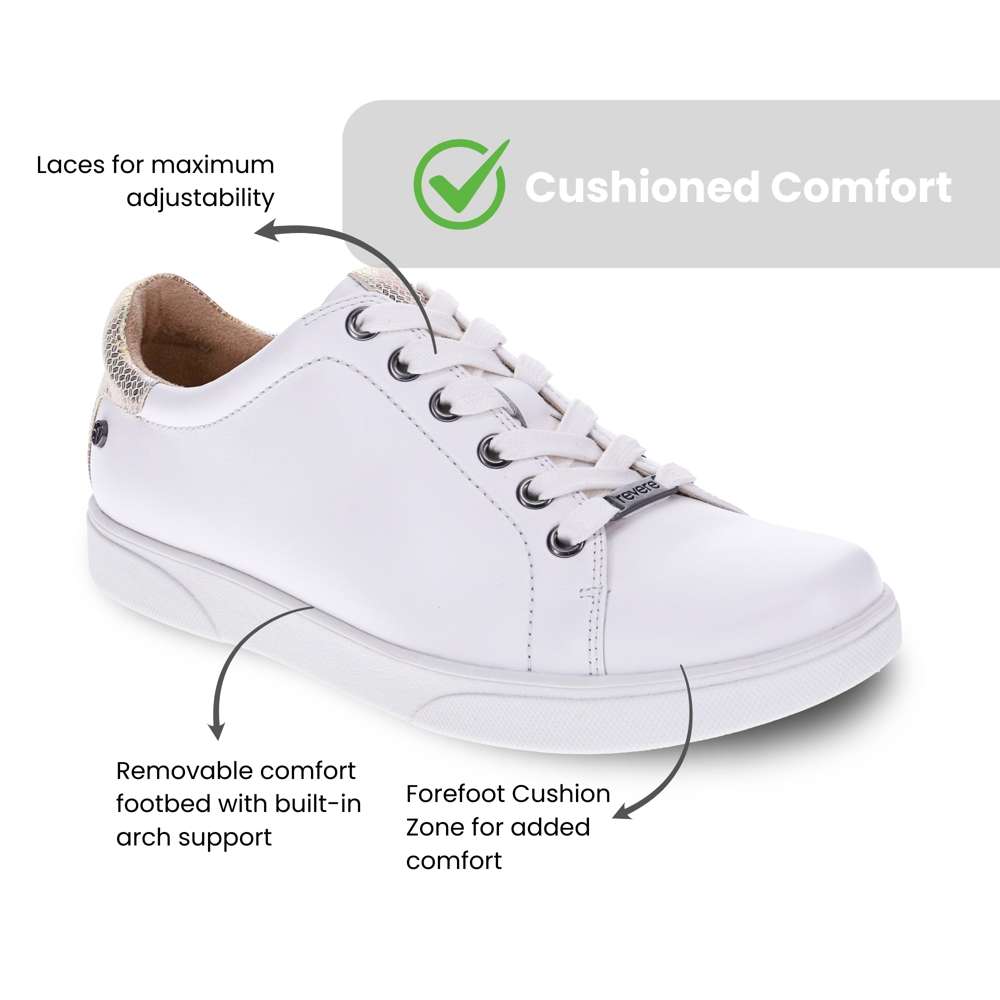 Limoges Lace-Up Casual Sneaker - Coconut/Metallic Interest