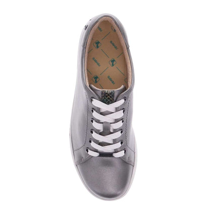 Limoges Lace-Up Casual Sneaker - Slate/Peacock Python