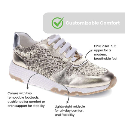 Los Angeles Casual Sneaker - Gold Multi