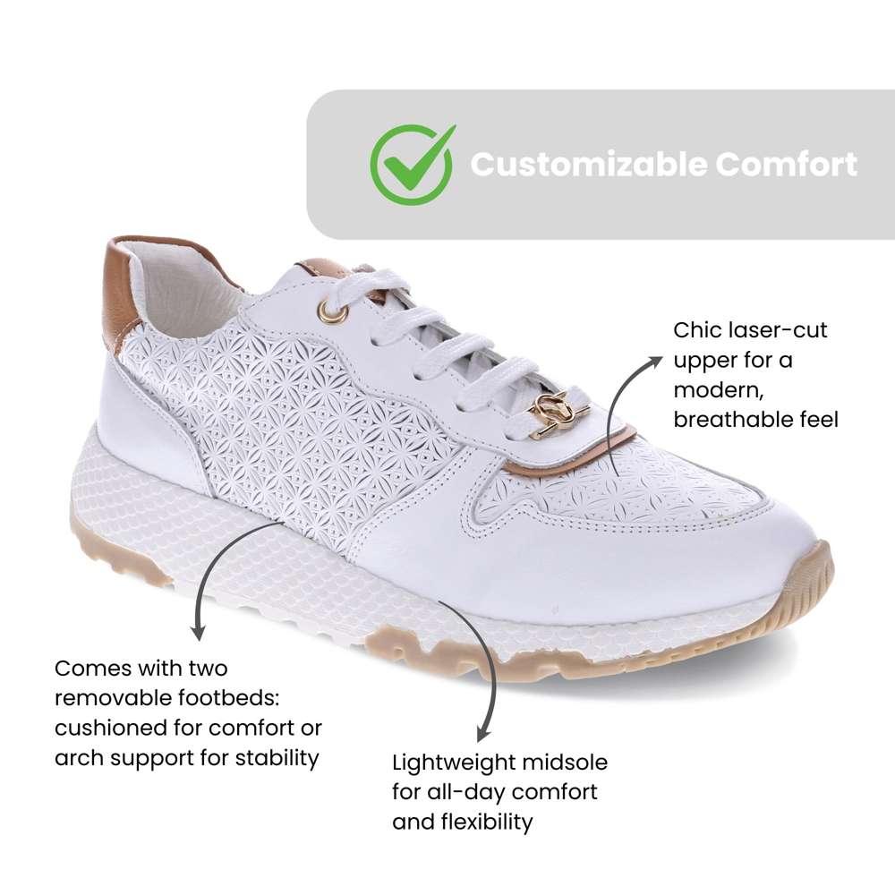 Los Angeles Casual Sneaker - White/Tan