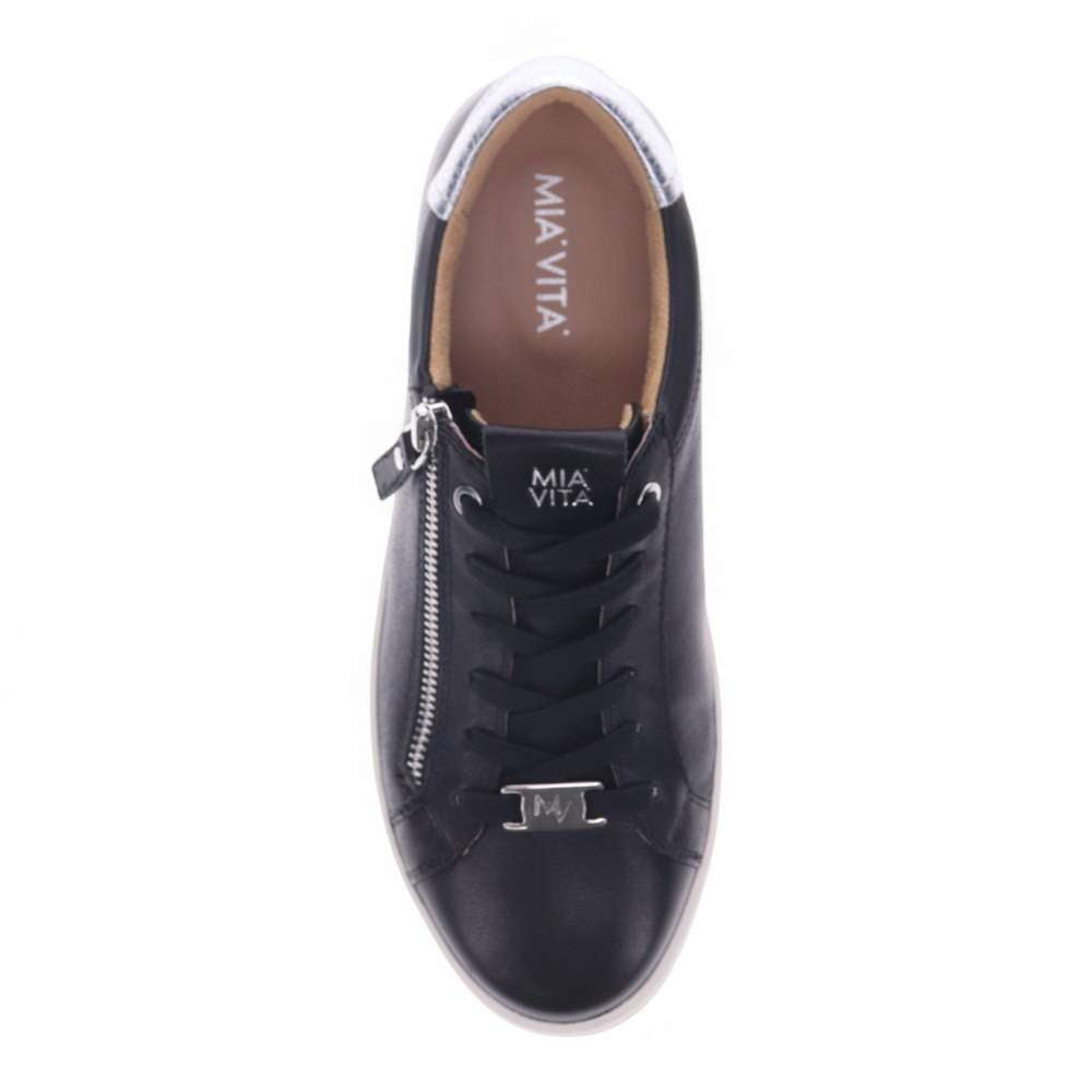 Luna Zip Casual Sneaker - Black