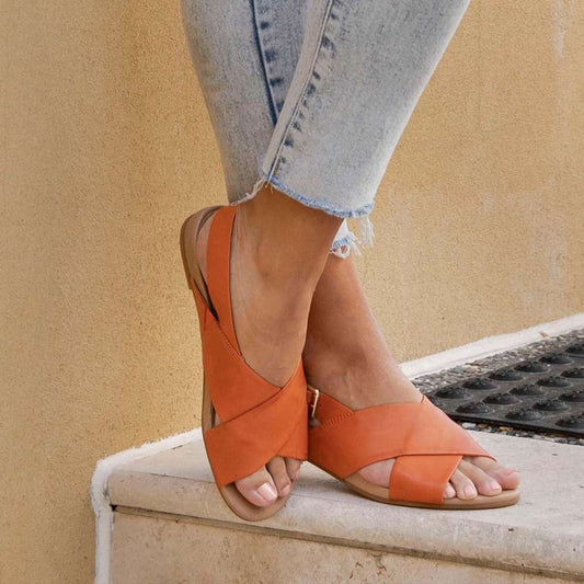 Lifestyle image for Marvel Flat Sandal - Orange