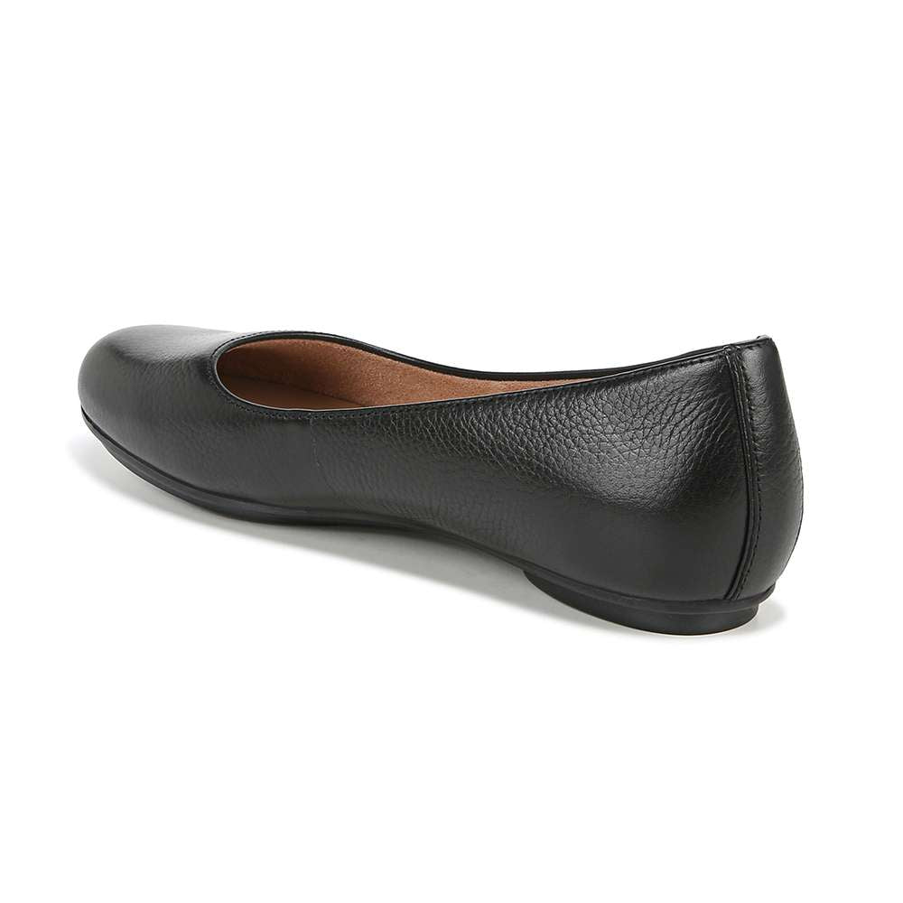 Maxwell Flat - Black Tumbled Leather