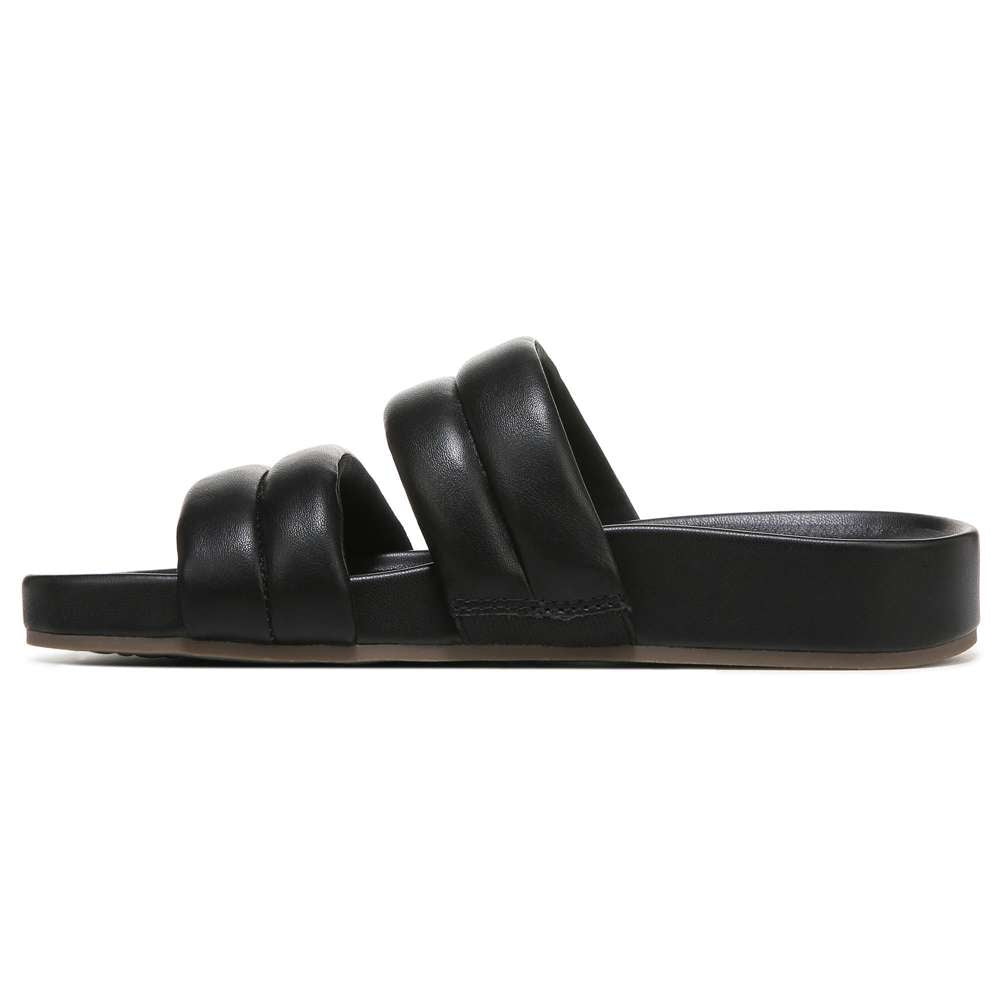 Mayla Slide - Black Nappa