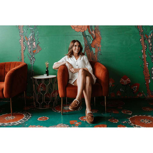 Lifestyle image for Mohican Moccasin Slipper - Tan