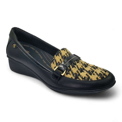 Montmartre Wedged Loafer - Houndstooth