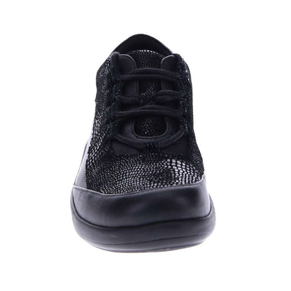 Alberta Lace-Up Casual Sneaker - Black Lizard