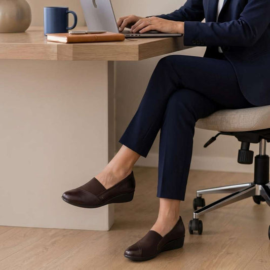 Lifestyle image for Naples Wedged Loafer - Espresso