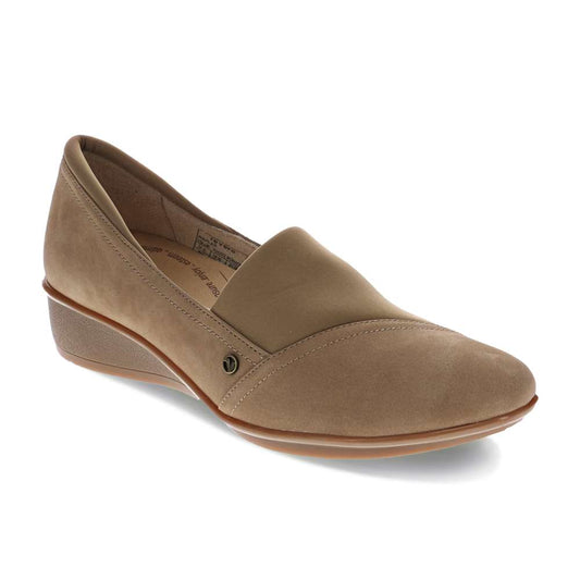 Naples Wedged Loafer - Toffee Nubuck