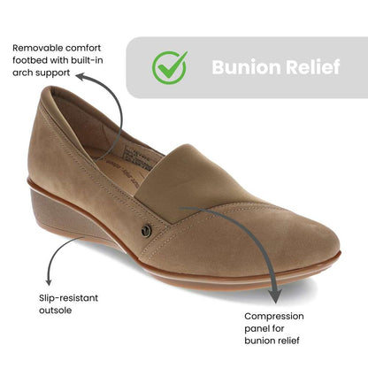 Naples Wedged Loafer - Toffee Nubuck
