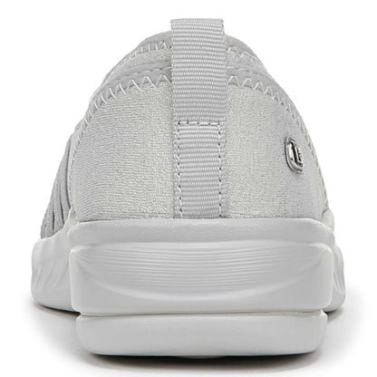 Niche Slip-On Casual Sneaker - Silver Shimmer Fabric