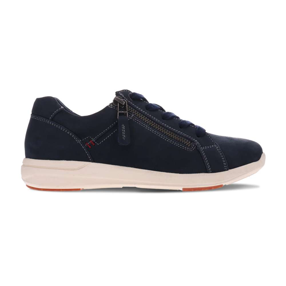 North Zip Casual Sneaker - Navy Nubuck