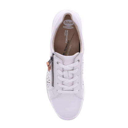 North Perf Zip Casual Sneaker - White/Apricot