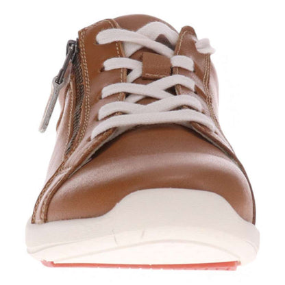 North Leather Zip Casual Sneaker - Tan Leather