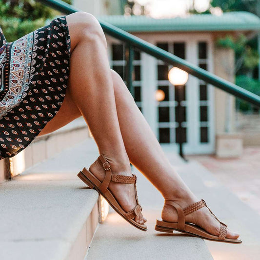 Lifestyle image for Olympia Adjustable Sandal - Sand