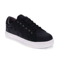 Paisley Floral Sneaker - Black/Black Tumble