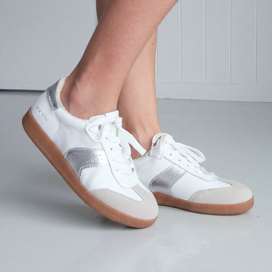 Lifestyle image for Ramona II Lace-Up Casual Sneaker - White/Silver