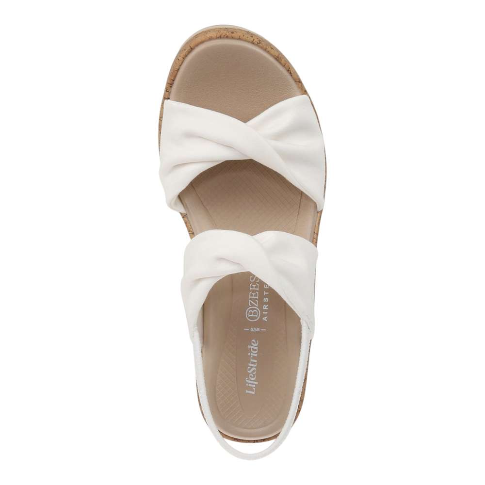 Riley Slingback Wedge - Bright White