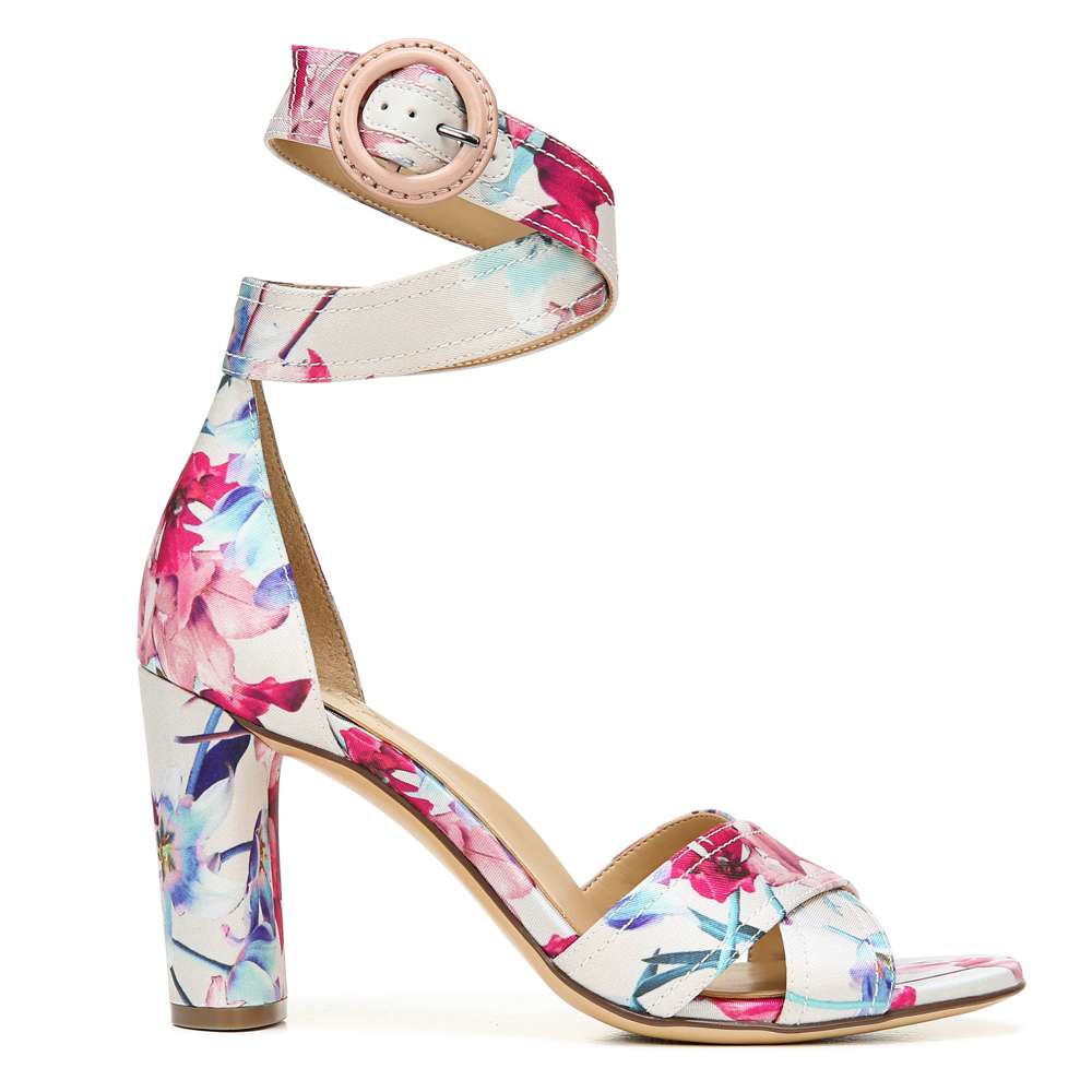 Rinna Heeled Sandal - Pink Floral