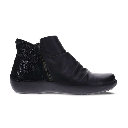Salzburg Zip Ankle Boot - Black Lizard