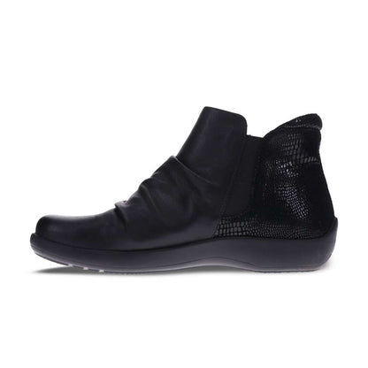 Salzburg Zip Ankle Boot - Black Lizard