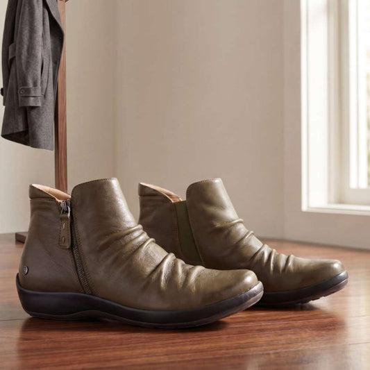 Lifestyle image for Salzburg Zip Ankle Boot - Olive