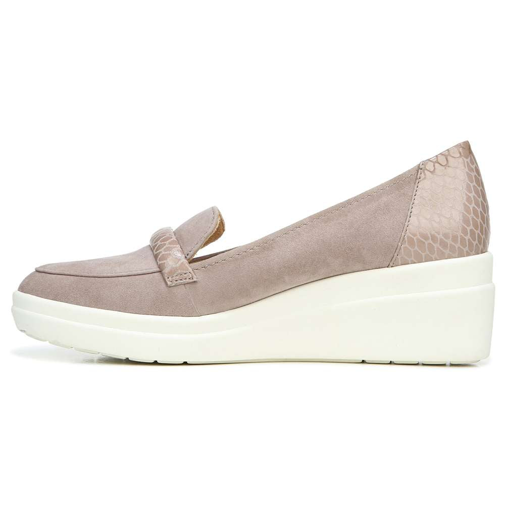Samara Wedged Loafer - Turtledove Snake