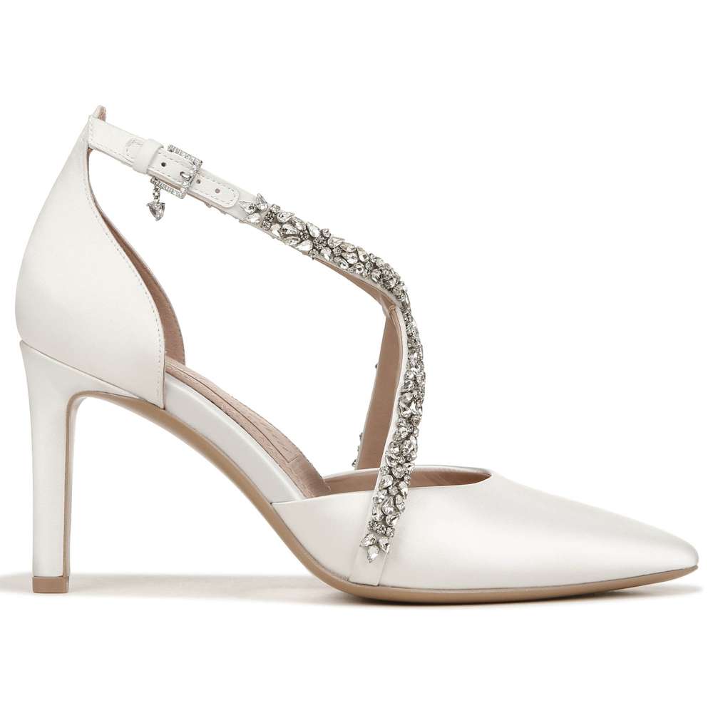 Sevgi Pump - Silk White Satin