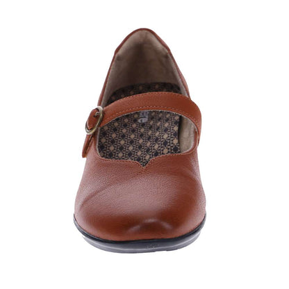 Sicily Wedged Mary-Jane - Cognac