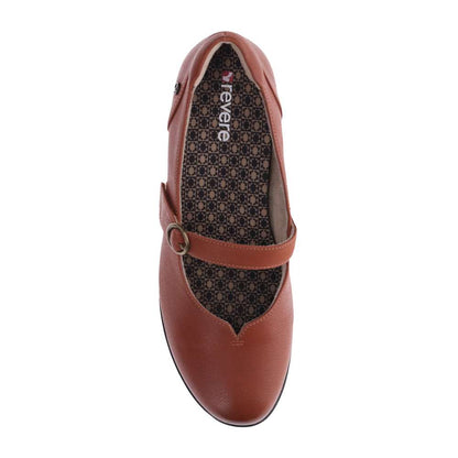 Sicily Wedged Mary-Jane - Cognac