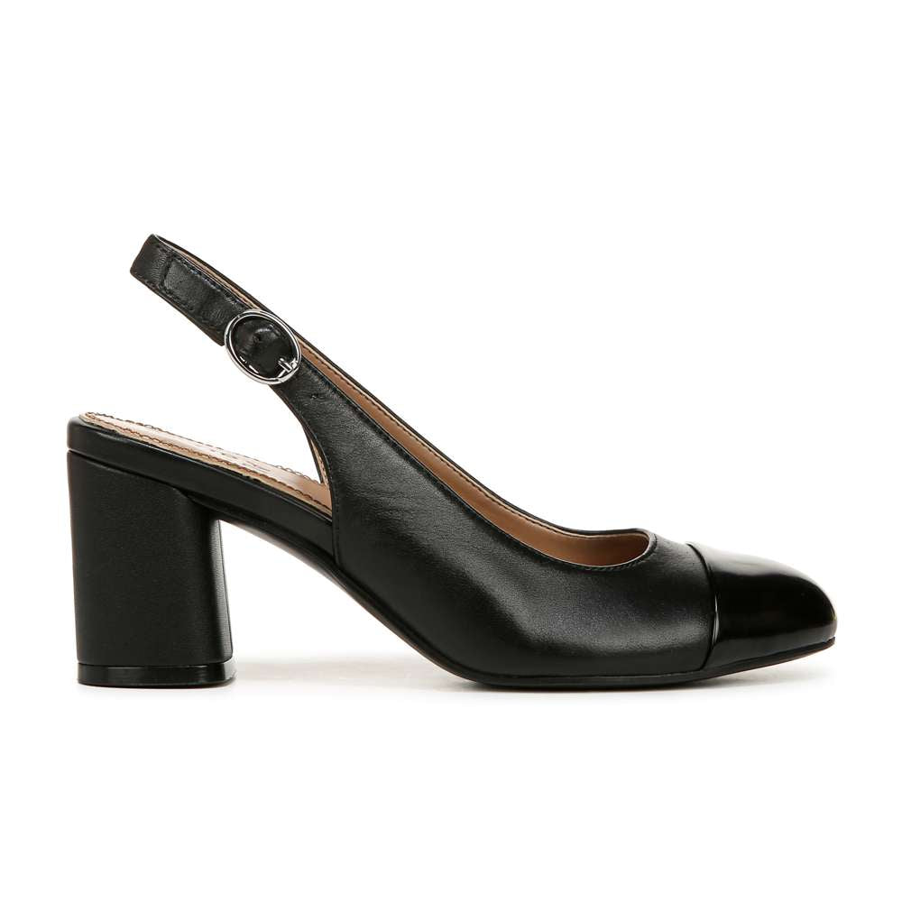 Sophie Slingback Pump - Black Leather