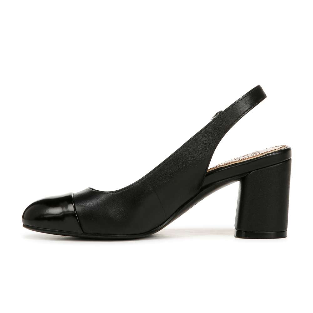 Sophie Slingback Pump - Black Leather