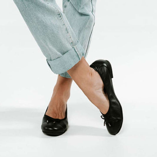 Lifestyle image for St. Barts Ballet Flats - Black French