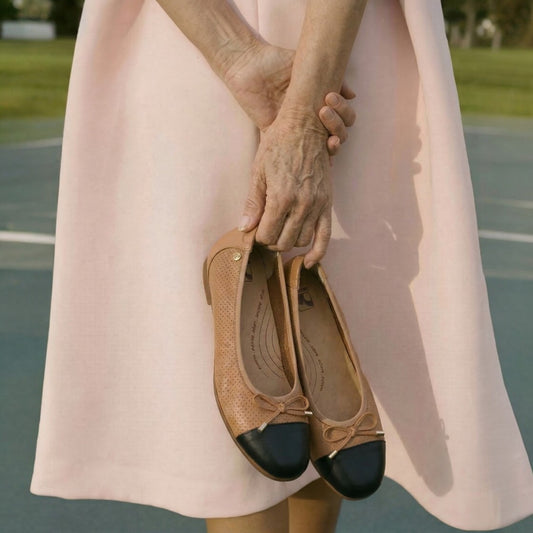 Lifestyle image for St. Barts Ballet Flats - Fawn/Multi