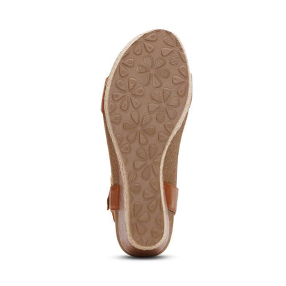 Sydney Espadrille Wedge - Cognac