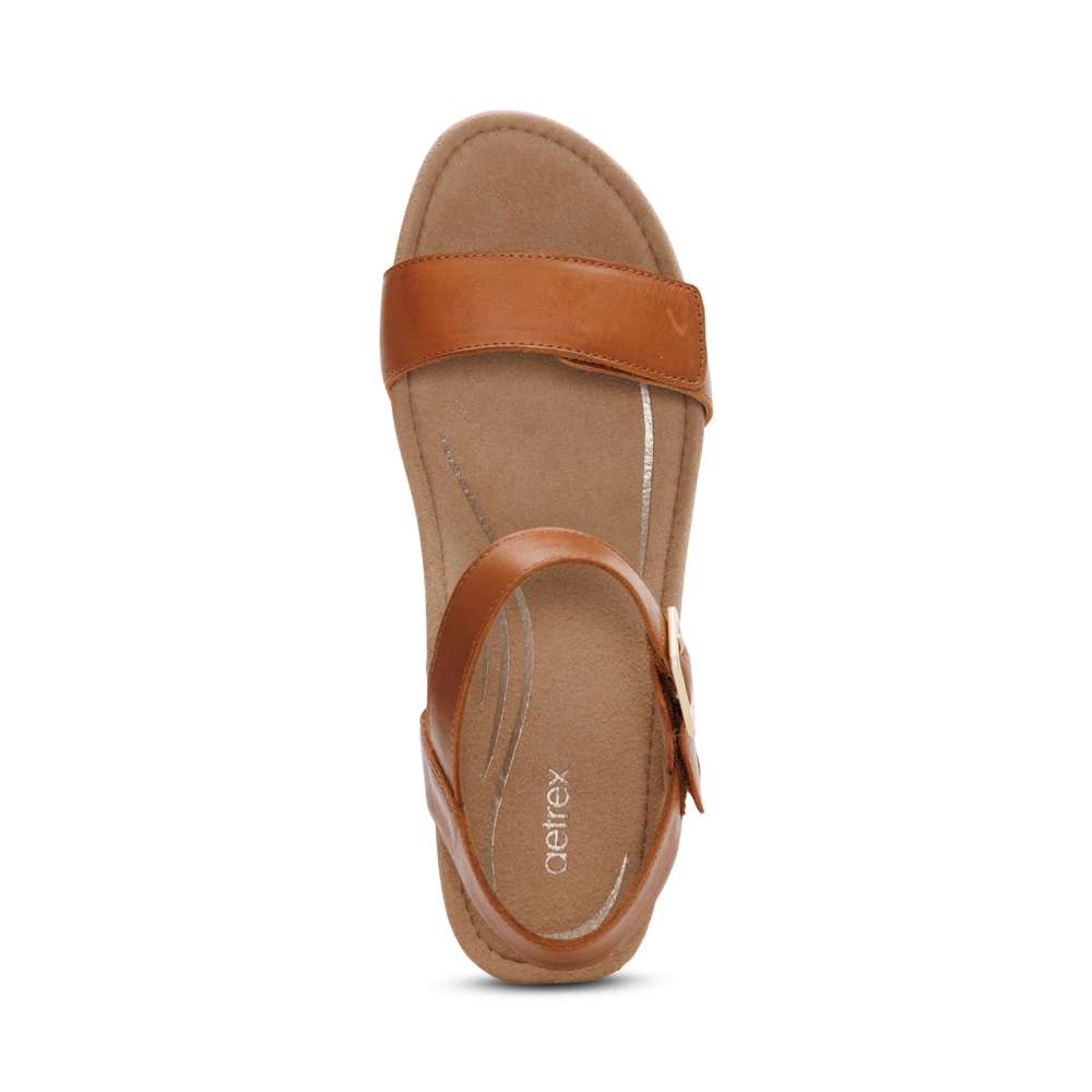 Sydney Espadrille Wedge - Cognac
