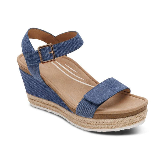 Sydney Espadrille Wedge - Denim
