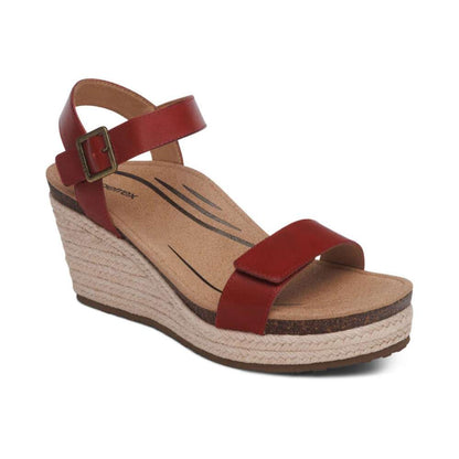 Sydney Espadrille Wedge - Red