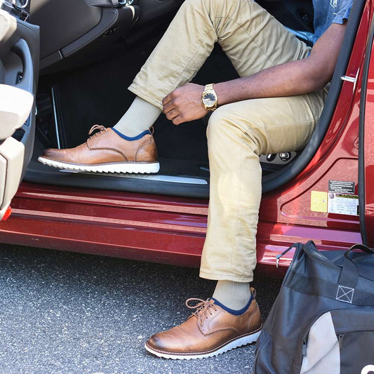 Lifestyle image for Travel Wellness Compression Socks - Natural